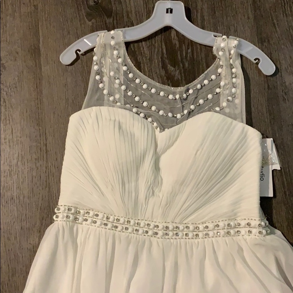 David’s bridal beaded sheath wedding dress